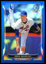 2014 Bowman Chrome Blue Refractor #98 Zack Wheeler /250