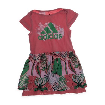 Adidas, Kleid, Größe: 98, Pink/Grün/Weiß #F6y