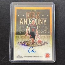 🀄️2025 TOPPS CHROME MCDONALD'S LEGENDS GOLD COLE ANTHONY AUTO 14/50