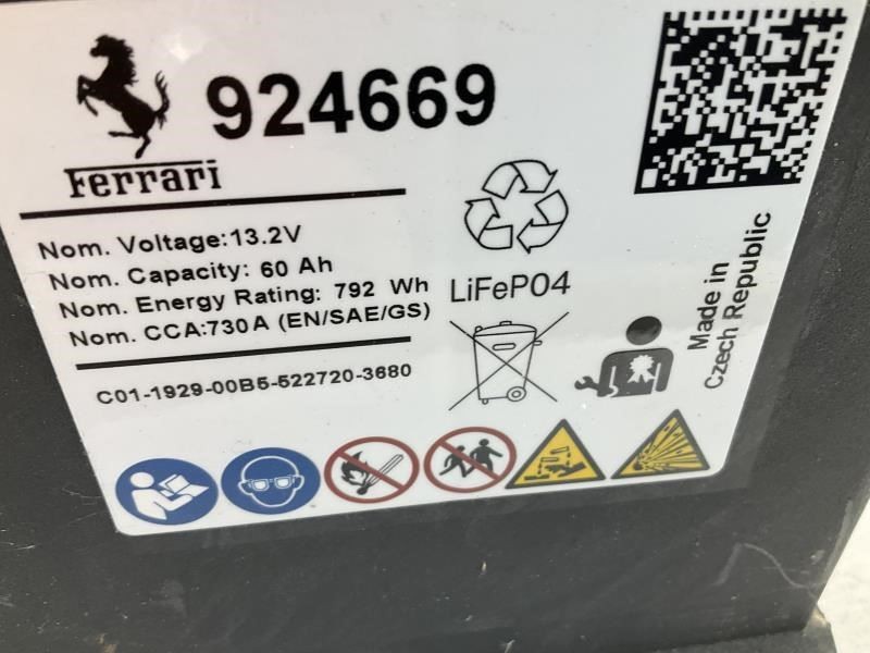 Ferrari Lithium Car Battery 13.2V 60 Ah 730A 924669 Q
