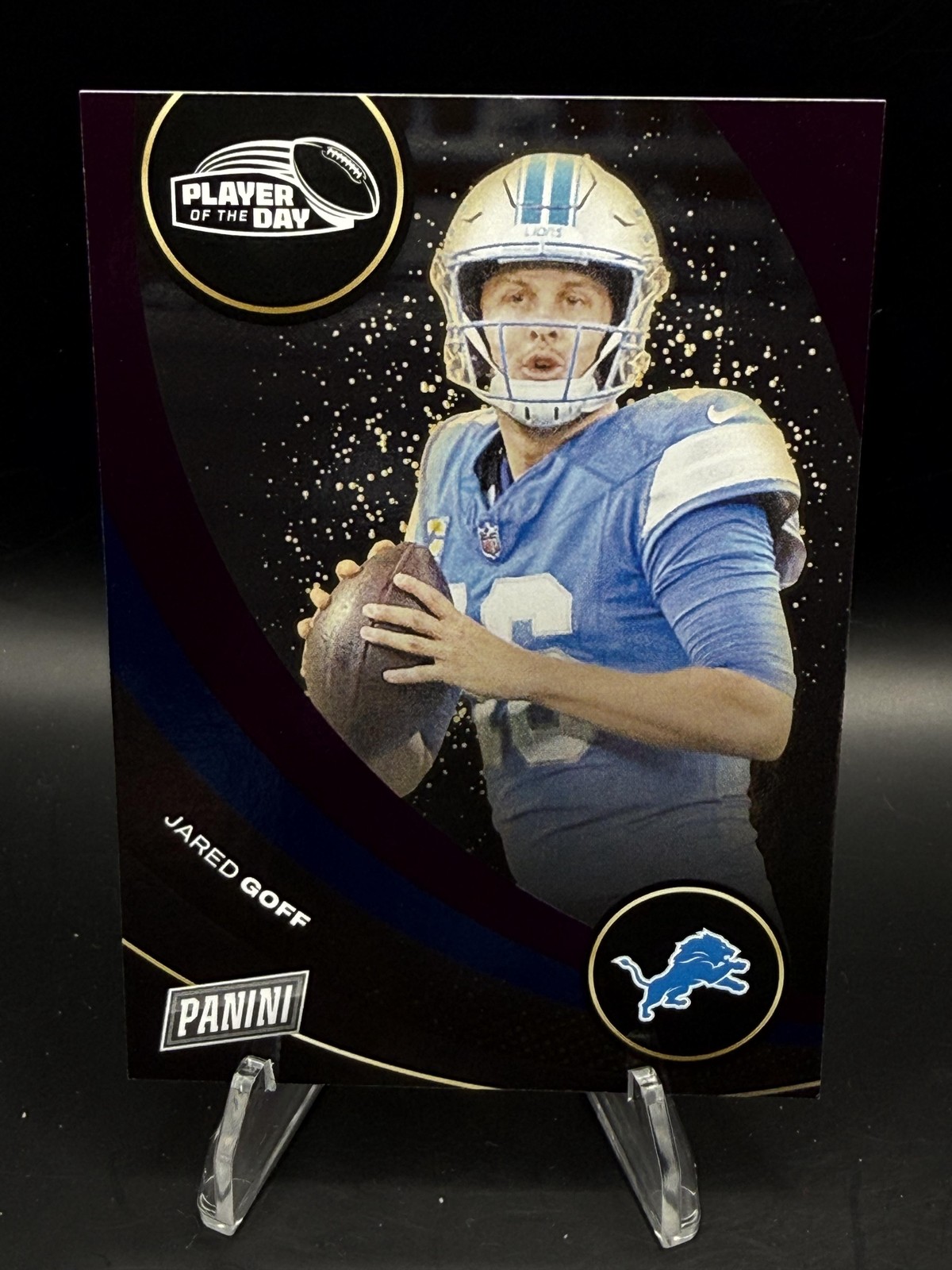 2024 Panini Player of the Day #40 Jared Goff Purple #/25