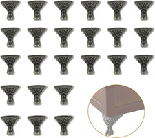 24-Pack Antique Brass Box Feet Corner Protectors for Wooden Chest | Zinc Alloy M
