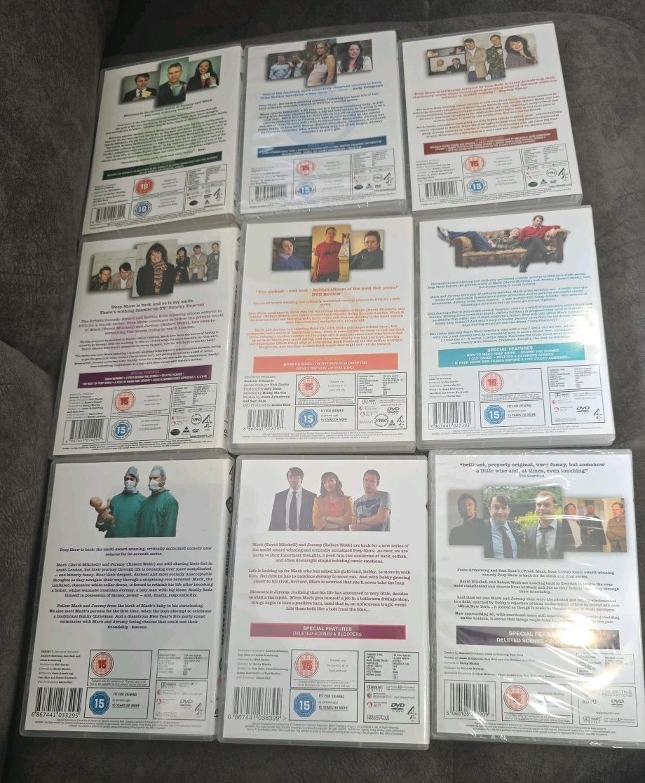 Peep Show The Complete Series 1-9 DVD Box Set: FREE DELIVERY- RARE