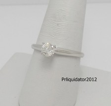 1/2CT Natural Round Diamond Solitaire Engagement Wedding Ring 14K White Gold
