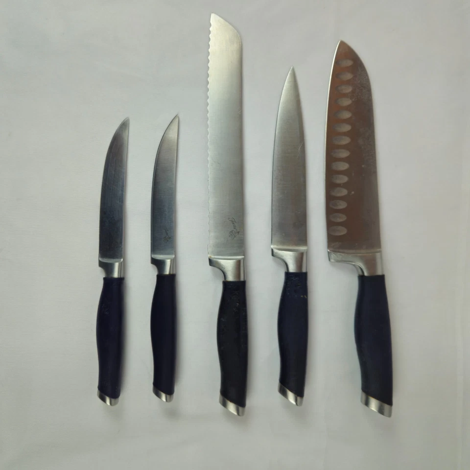 Juego de 5 cuchillos Homer Laughlin (FIESTA) de acero inoxidable (PARA REPUESTOS O REPARACIÓN) de colección Foto 2 de 4