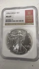 U.S. Mint American Eagle 1996 $1 1 oz Silver 0.999 NGC MS 69 Business Strike