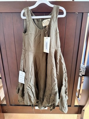 Joyfolie Paisley Dress In Dark Olive Size 3