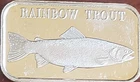 1996 Silver Towne Rainbow Trout 1Oz .999 Fine Silver Bar,Fresh Water Fish Series