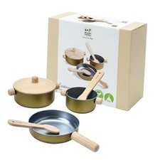 Pretend Play Wooden Set  Kitchen Toy for Imaginative Cooking Cooking Utensils
