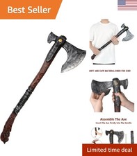 Lightweight 1:1 Medieval Axe Prop - Safe LARP and Cosplay Accessory for Ages 14 