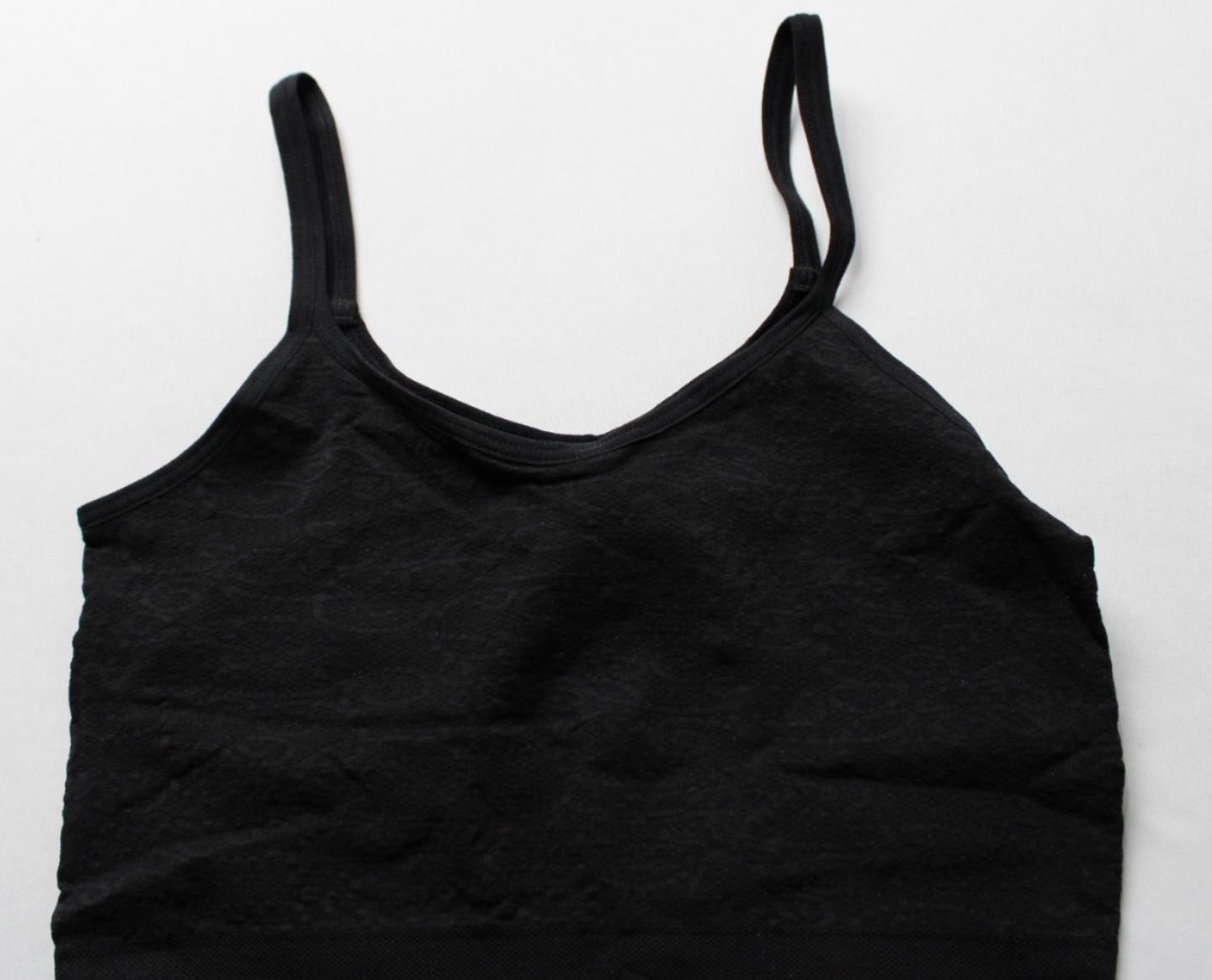 Curveez Women's Firm Jacquard Camisole Waist/Back Shaper JL3 Black Size XL NWT