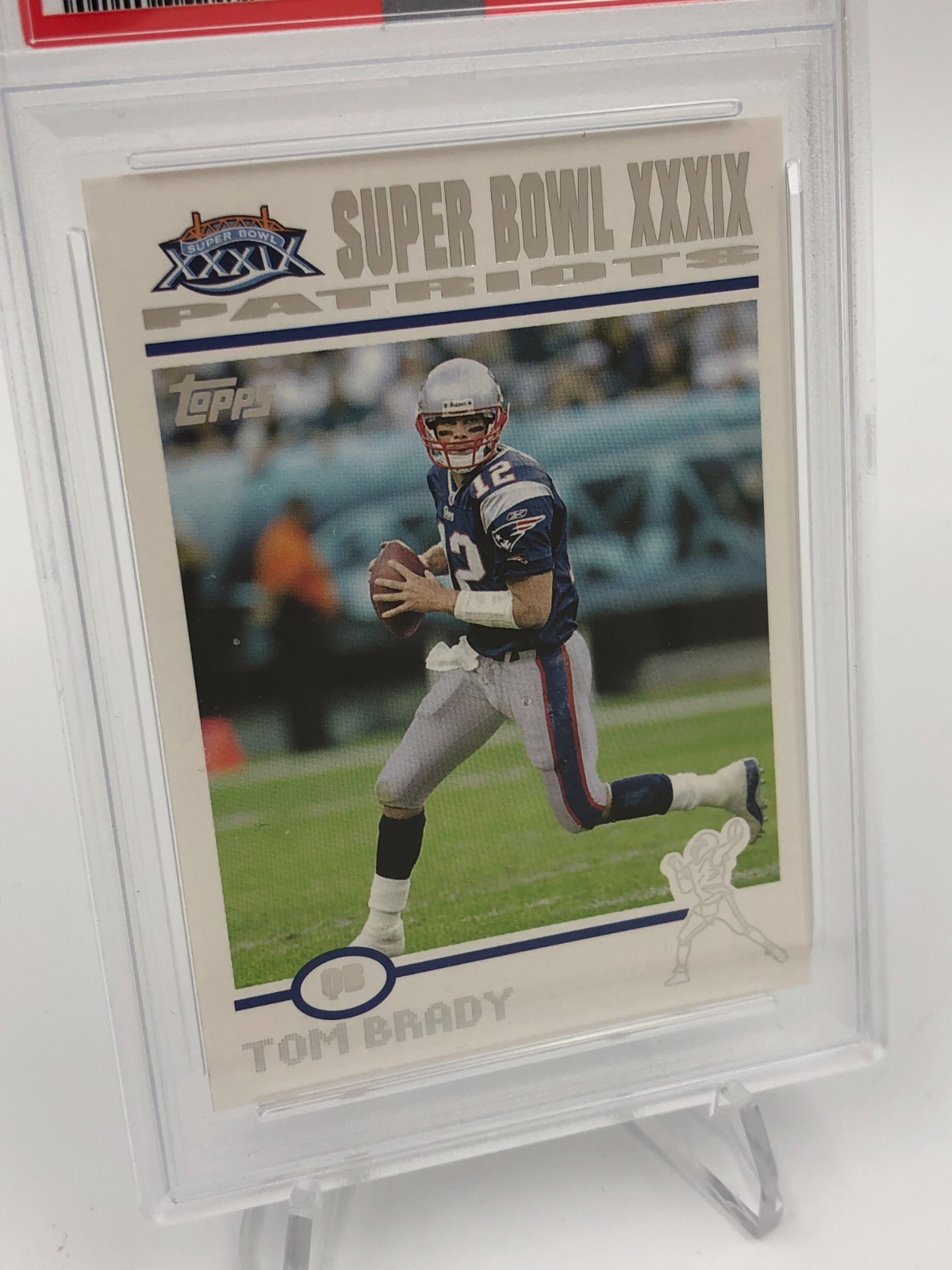TOM BRADY Trading Card 2005 TOPPS #5 SUPER BOWL XXXIX Patriots graded PSA MINT 9 view 3