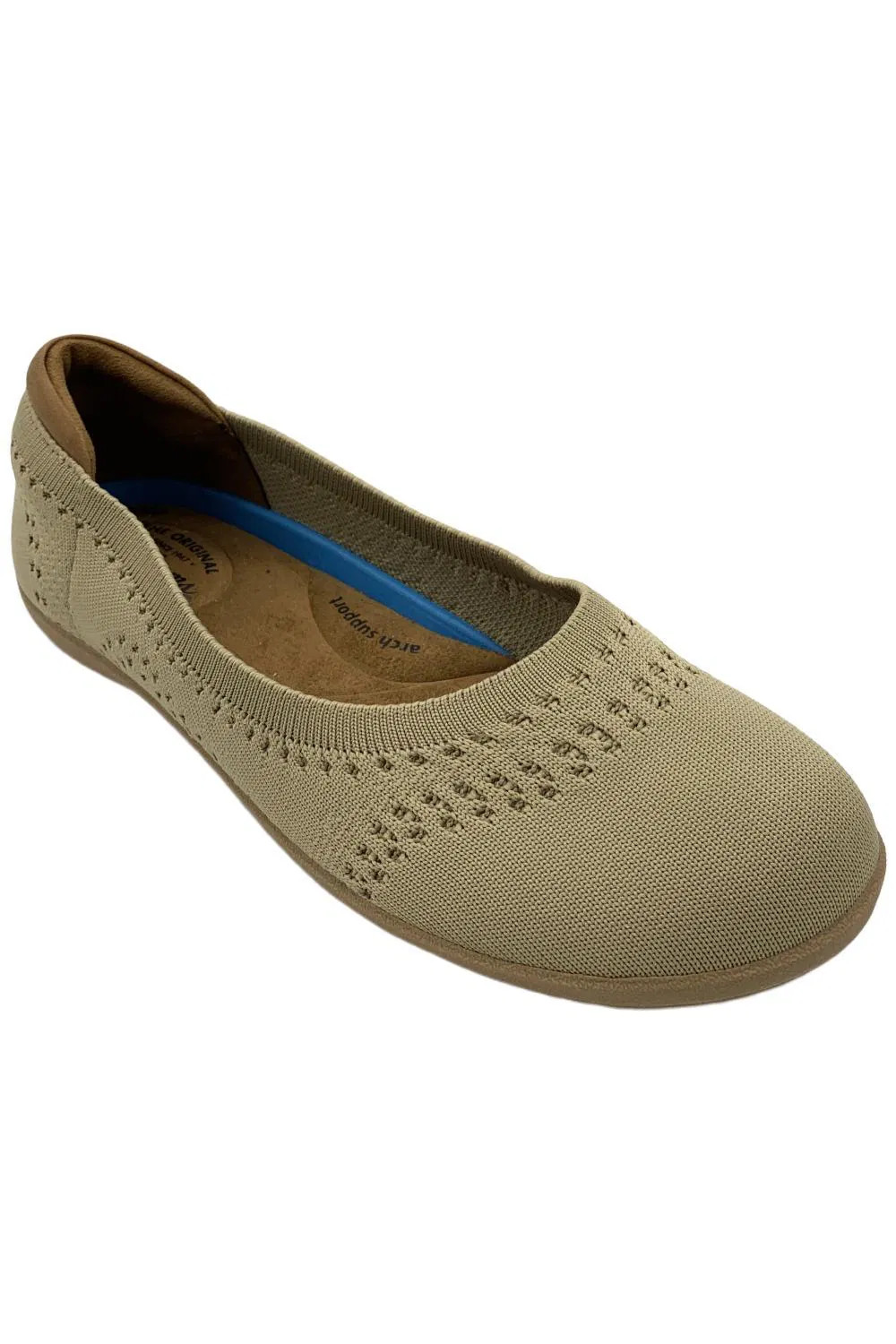 Dearfoams Women's Misty Ballet Flat Latte
