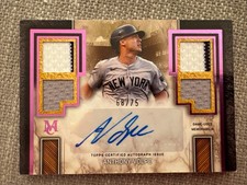 2025 Topps Museum Signature Swatches Quad Autograph Relic Anthony Volpe /75