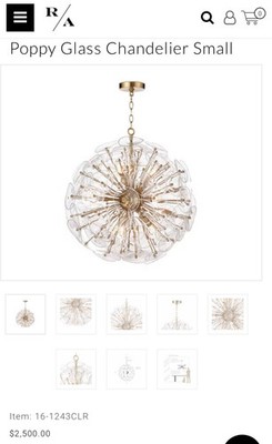 Regina Andrew Poppy Glass Chandelier Small (Clear) - Item # 16-1243CLR
