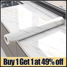 10m Adhesive Kitchen Worktop Covering Vinyl Wrap Cupboard Door Marble Stickers