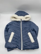 NWT Michael Kors KIDS' FAUX FUR HOODED PUFFER JACKET Blue Size 5 / 6