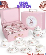 Porcelain Tea Set for Girls, Tea Party Set for Little Girls, Kids Tea Set ...