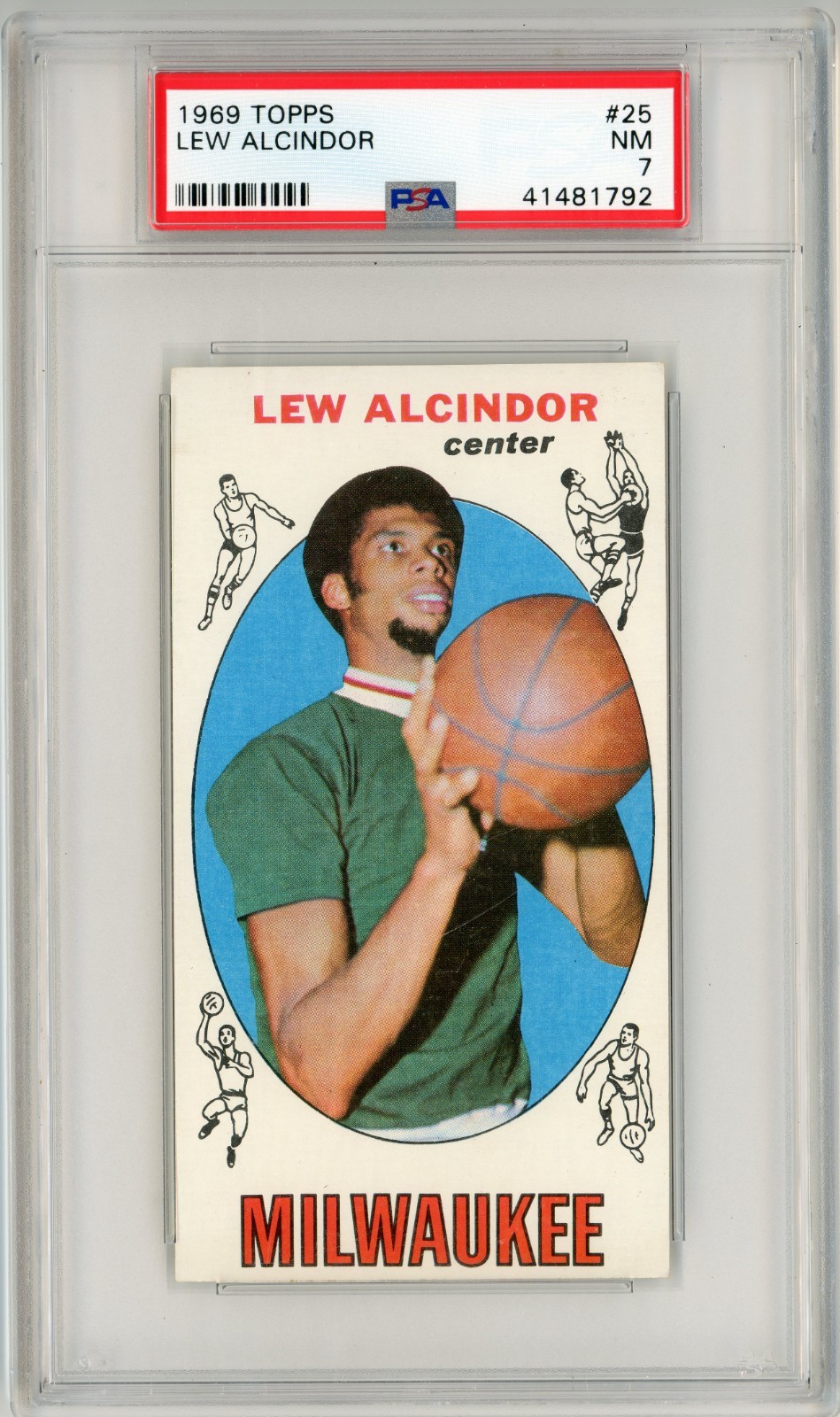 1969 Topps #25 Lew Alcindor PSA 7