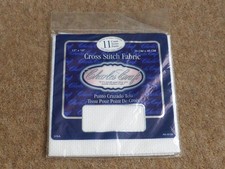 Charles Craft Cross stitch fabric Aida 11 count White  12 x 18" - unopened