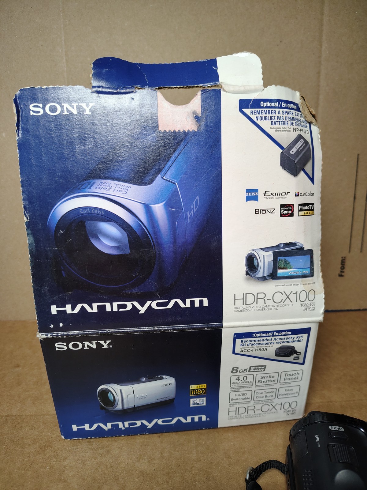 Sony HDR-CX100 HD Handycam Camcorder (Black) w/ 8GB Internal Memory