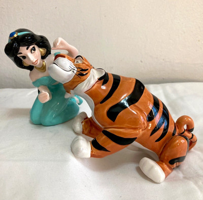 Disney Aladdin Schmid Jasmine & Rajah Figurines w/Original Box & insert *RARE*