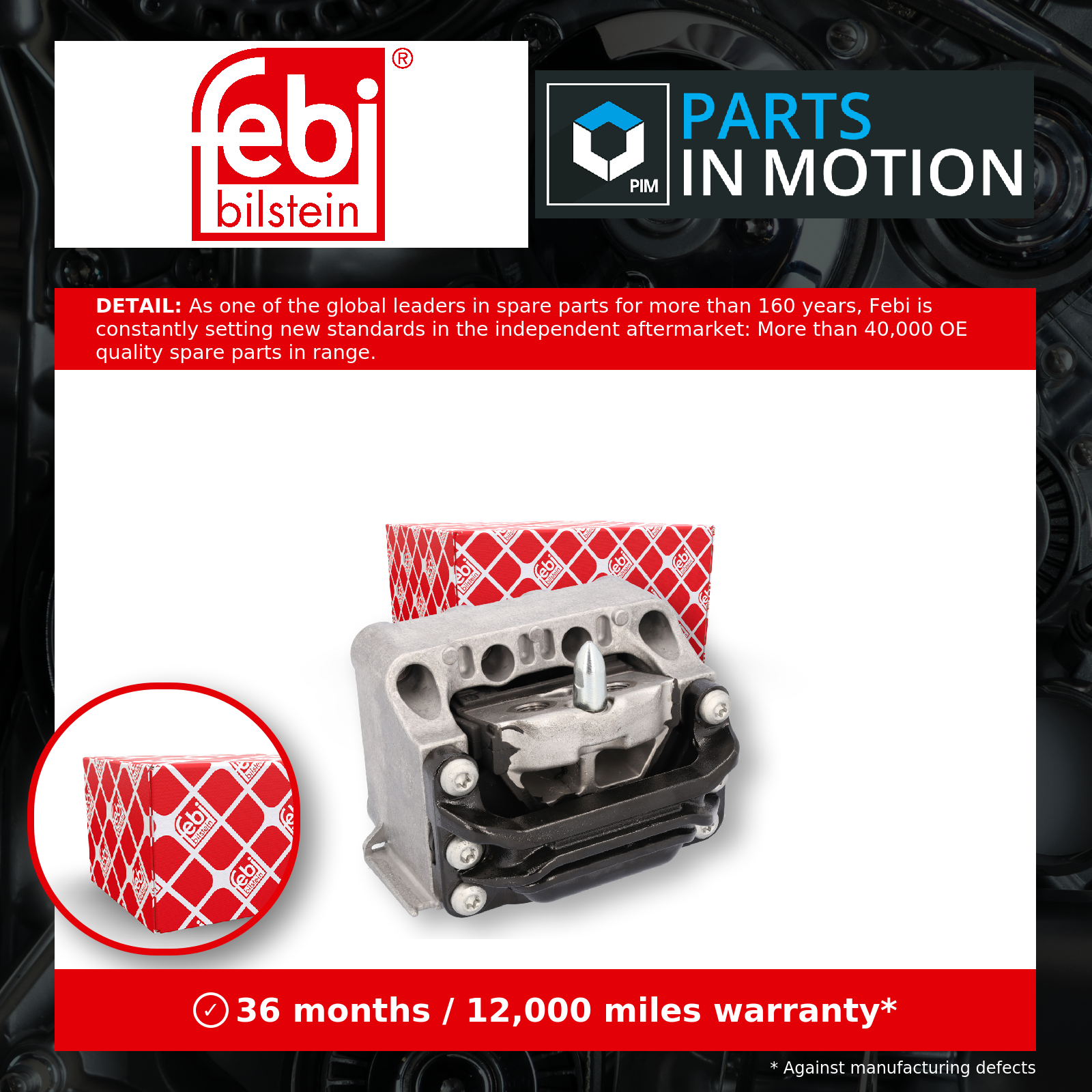 Engine Mount Front 183350 Febi Mounting A9602419713 9602419713 Quality New