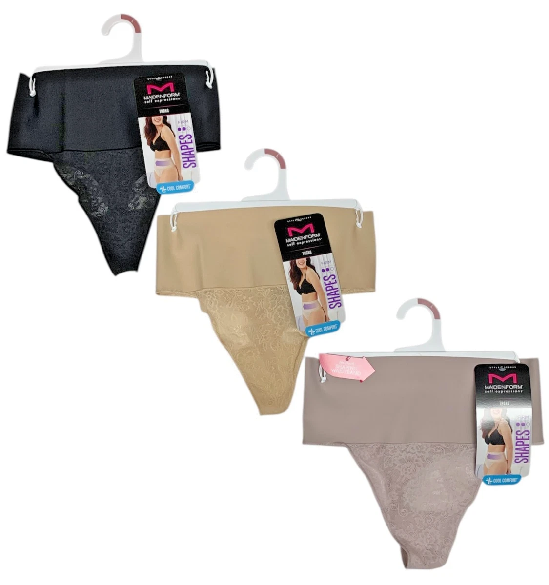 Nylon Regular Size 2XL Thong/String Solid Panties for Women for