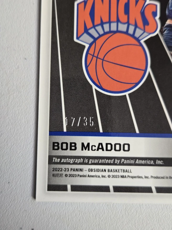 2022-23 Obsidian Bob McAdoo Volcanic Electric Etch Orange Auto #17/35 - Image 3 of 3