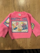 Vintage Party Girl Sweater 12 months