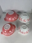 Vintage Pyrex Pink Gooseberry Cinderella Nesting Mixing Bowls Set of 4 excellent