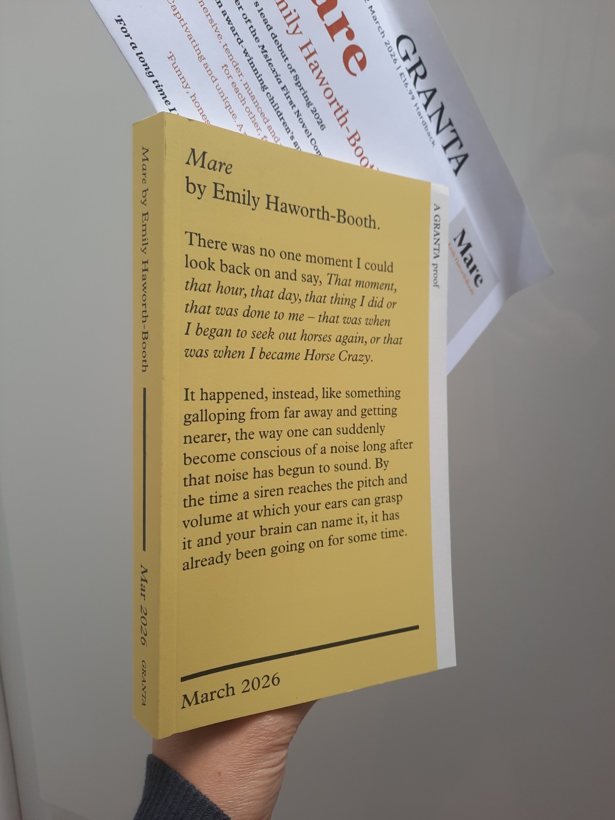 Mare : A Novel by Emily Haworth-Booth (2026, Proof)