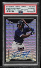 2018 Leaf Metal Draft Wave Foil Jameson Hannah #BA-JH1 PSA 10 GEM MT Auto 1c7