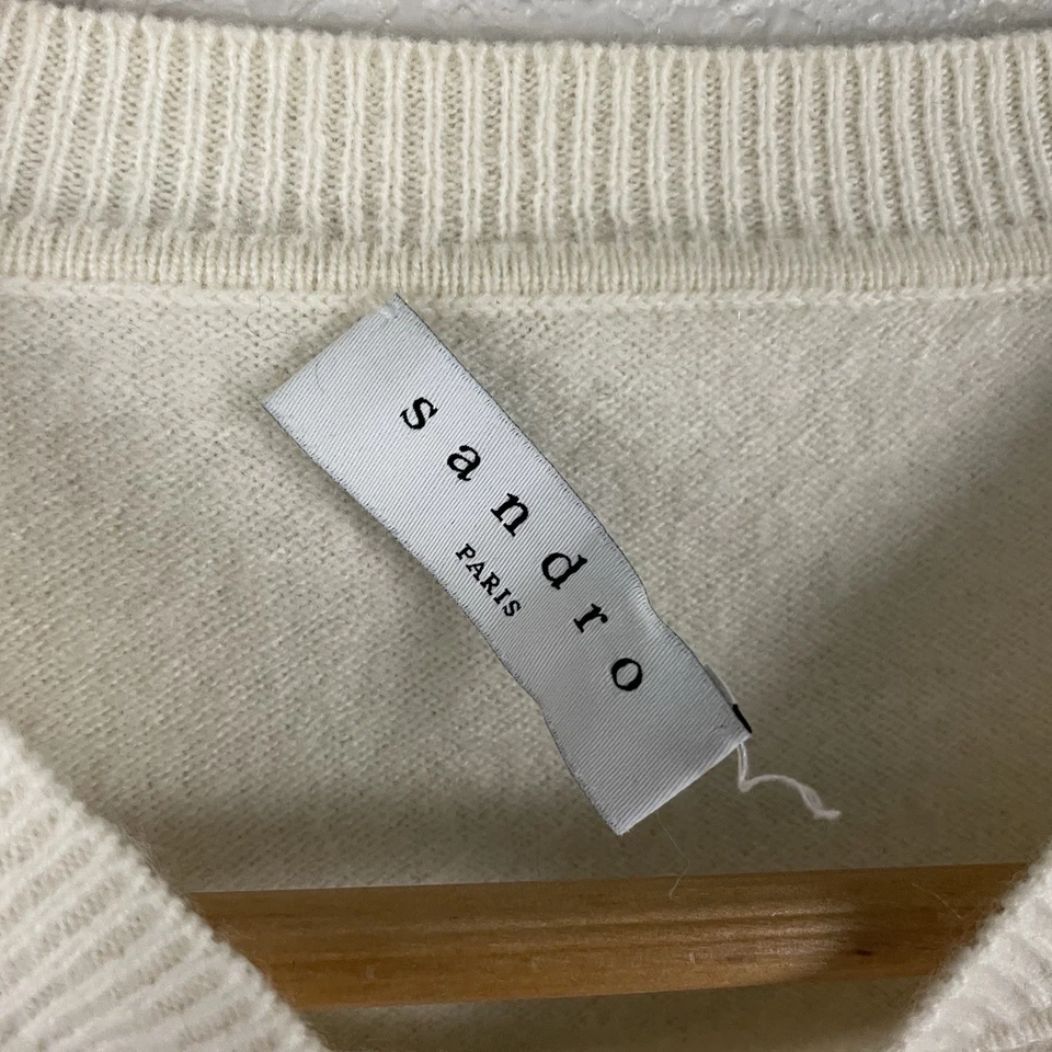 Sandro Paris Smiley 尺寸 2 Jumper Zola 毛衣 Acid Love 羊毛羊绒混纺 — 第 2/4 张图片