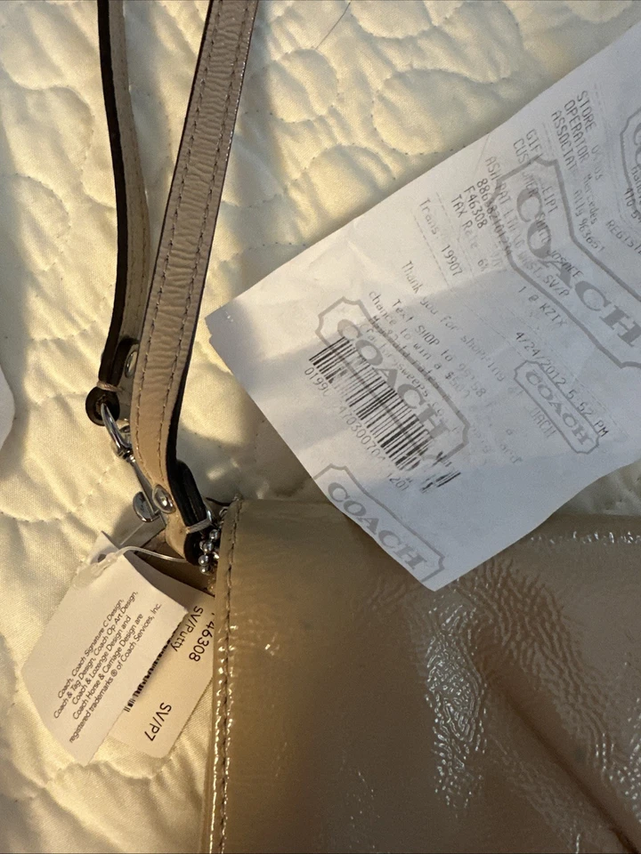 Bolso sin asas Coach Ashley masilla muñeca interior púrpura nuevo con etiquetas Foto 2 de 4