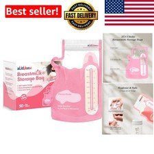 Versatile 50 Count Breastmilk Storage Bags - 8oz, BPA Free, Double Zipper Seal
