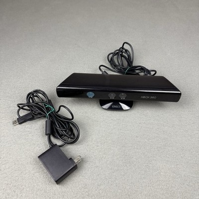 Microsoft Xbox 360 Kinect Black 1414 With Power Adapter Supply TESTED