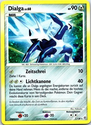 Dialga LV 68 Diamond Pearl Diamant Perl Holo Good Pokemon Karte Deutsch