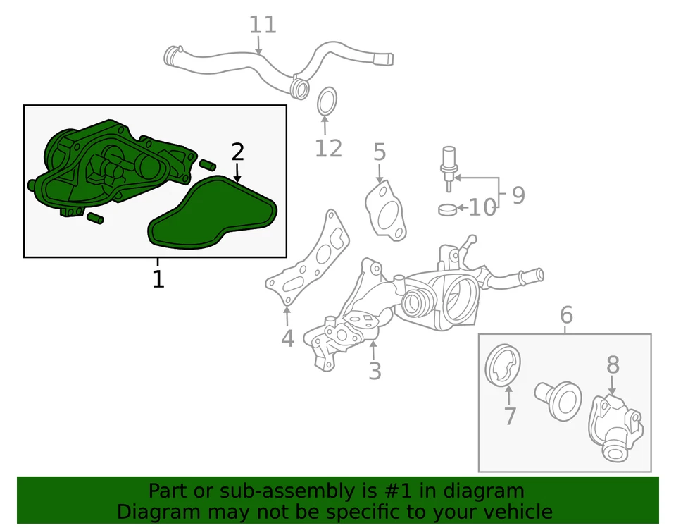 Bomba de agua genuina Honda 19200-RDV-J01 Foto 2 de 3