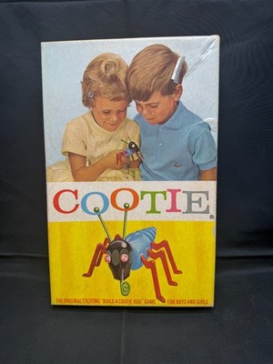 THE GAME OF COOTIE 1960's by SCHAPER VINTAGE ORIGINAL 100% COMPLETE W/ BOX NICE!