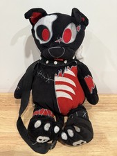 Gloomy Bear Plush Black Red Eyes Gothic Style Stuffed Animal Toy Backpack