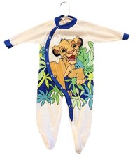 Vintage Lion King Footie Pajamas. RARE. Lion King Tag. Tagged Medium. FLAW AOP.