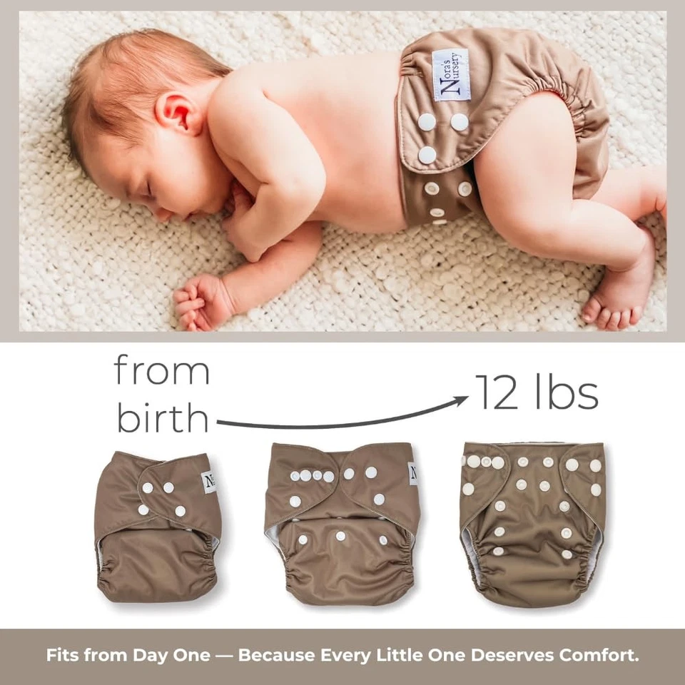 Newborn All-in-One Cloth Diaper 14-Pack with Diaper Pod for Clean Storage - W... - Image 3 of 4