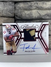 2025 Panini Flawless Frank Gore Patch Auto Ruby #15/15 49ers Signature Gloves