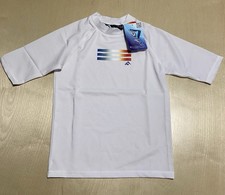 Kanu Surf Boys  Size 12 UPF 50 Sun Protective Rashguard Swim Shirt in White