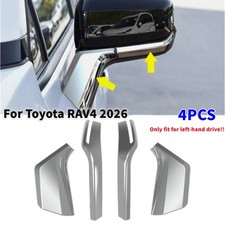 For 2026 Toyota RAV4 ABS Chrome Rearview Mirror Side Cover Wing Trim Decor 