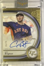 2025 Topps Five Star Autograph Aqua Alex Bregman Houston Astros #31/75 Encased