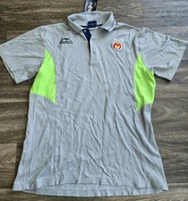 Atletica Monarcas Morelia Futbol Soccer Polo Shirt Gray/Green Mens Size XL