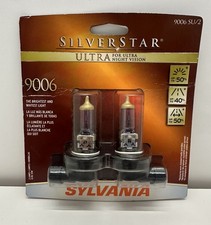 Sylvania Silverstar Ultra 9006 Headlight Bulbs Brightest White New Old Stock