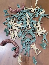 Plastic Toy Soldiers Green Army Men 2 Tall Figures Assorted - Plus Accessories